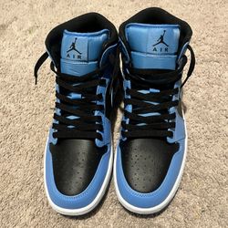 Jordan 1 Mid University Blue Black