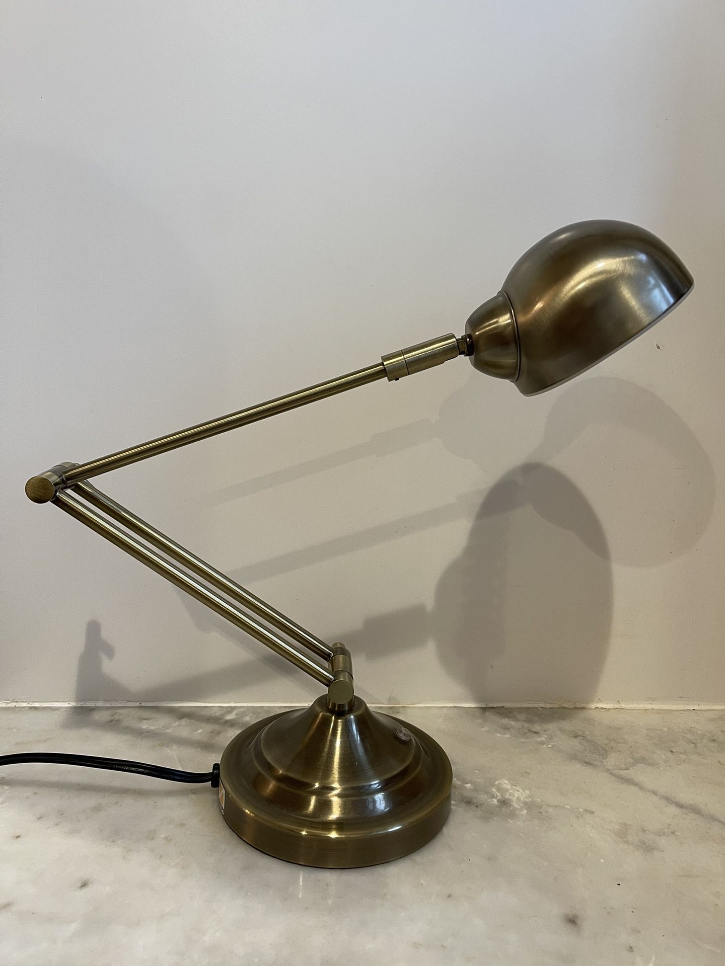 Desk Lamp, Desktop Light 350° Swing Arm Light, LED Energy-Saving, Brushed Bronze Finish On m