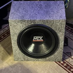 1 - 12” MTX Subwoofer In a Sealed Enclosure 