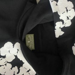 Selling black denim tears hoodie size Medium