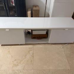 White TV Console Table 