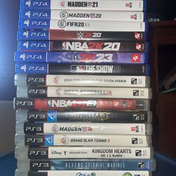 PS4 & PS3 Sports/Shooting Video Games