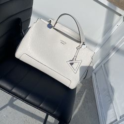 Guess Purse-White With Silver Hardware