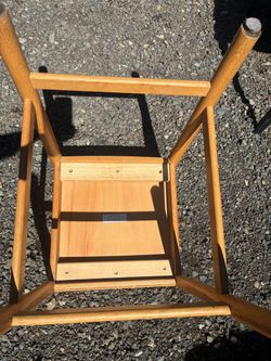 Wooden Chair with Slatted Seat