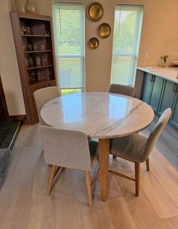 Marble top dining table - 4 seater