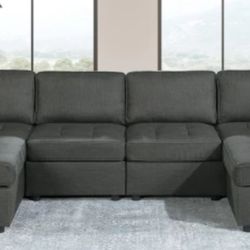 Brand New Grey Super Plush Sectional Sofa
