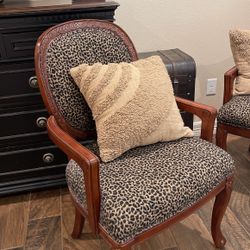2 Leopard Chairs (without Pillows)