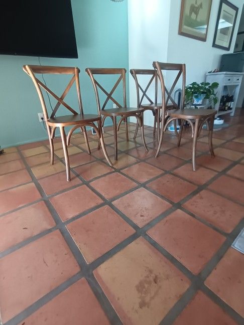 Cross back Dining Chairs 4 Of Them