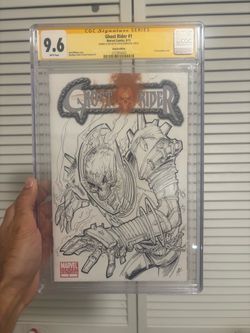 Marvel ghost rider #1 signed and sketched by Steve kurth
