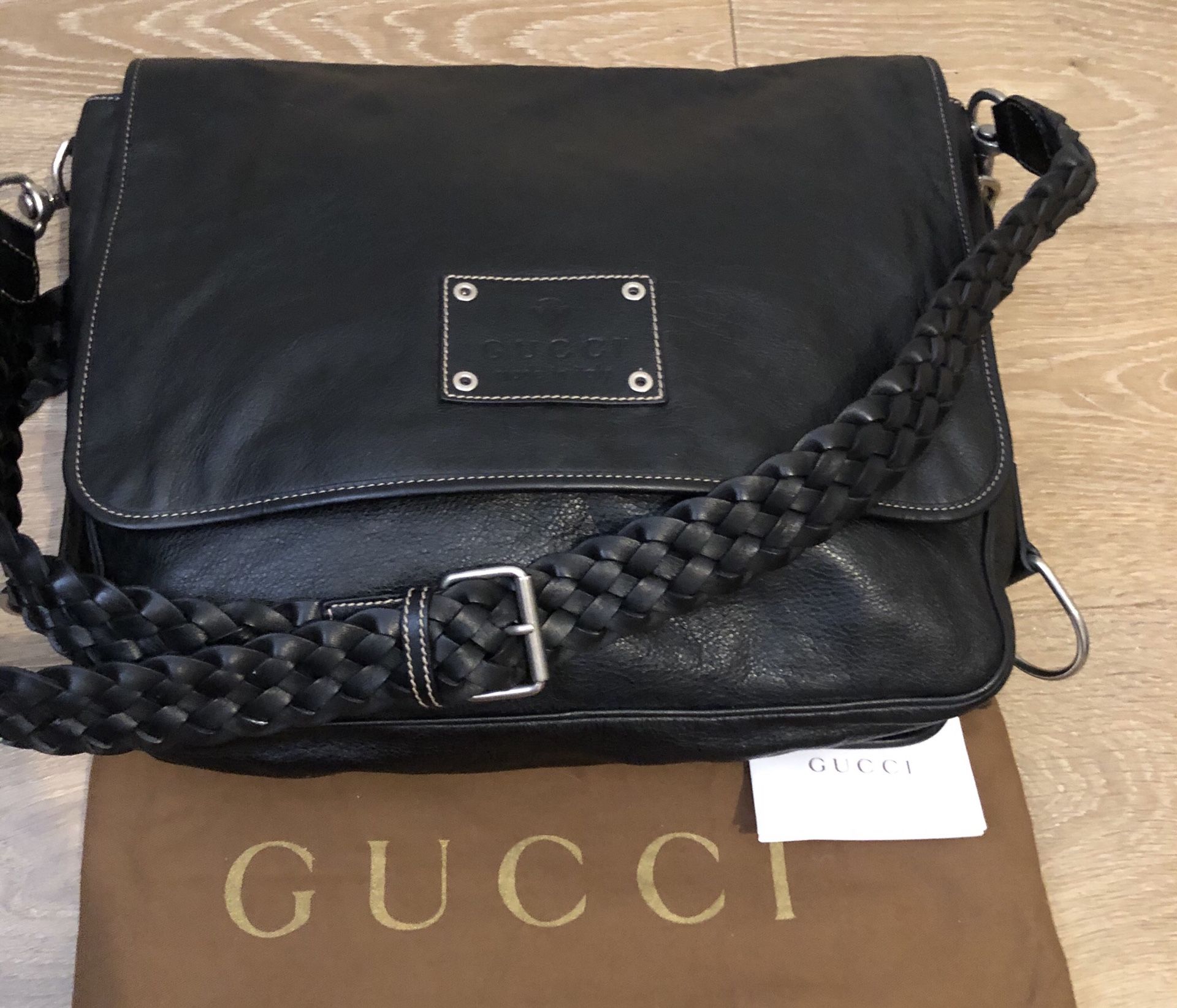 Gucci leather work bag great condition