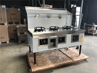 Commercial restaurant NSF 3 hole Chinese Wok Range made USA