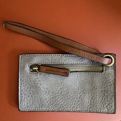 Small gray wristlet