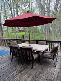 Patio Dining Table & 6 Chairs