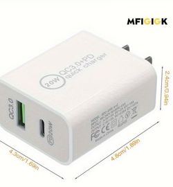 Fast Charger Type C AND USB Port QC3.0+PD