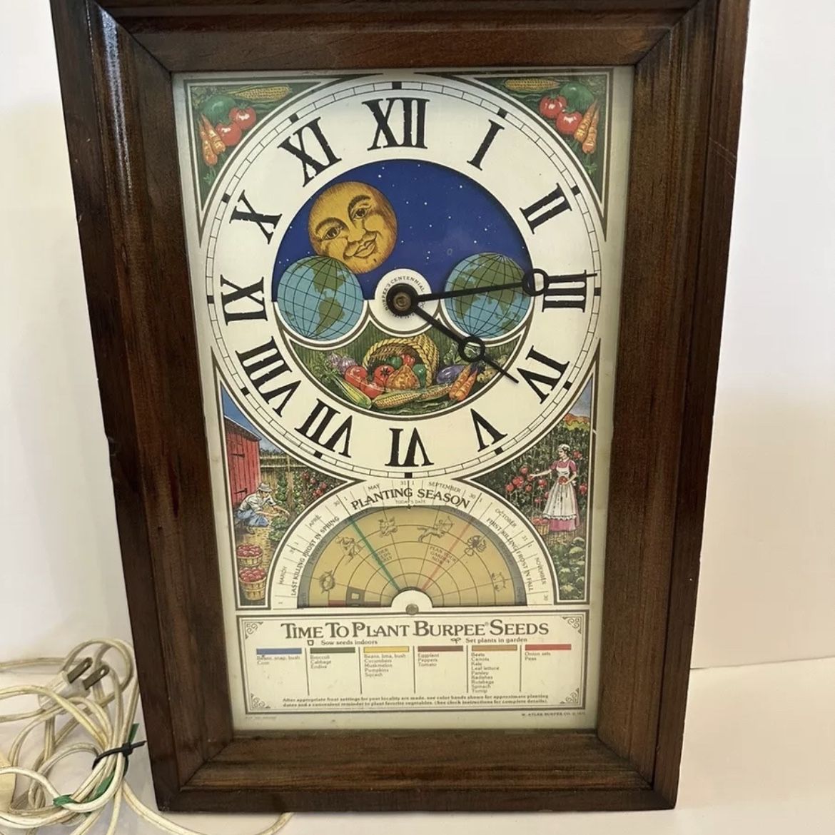 LL Bean Wall Clock Burpee Seed Planting Season Calendar on it 14