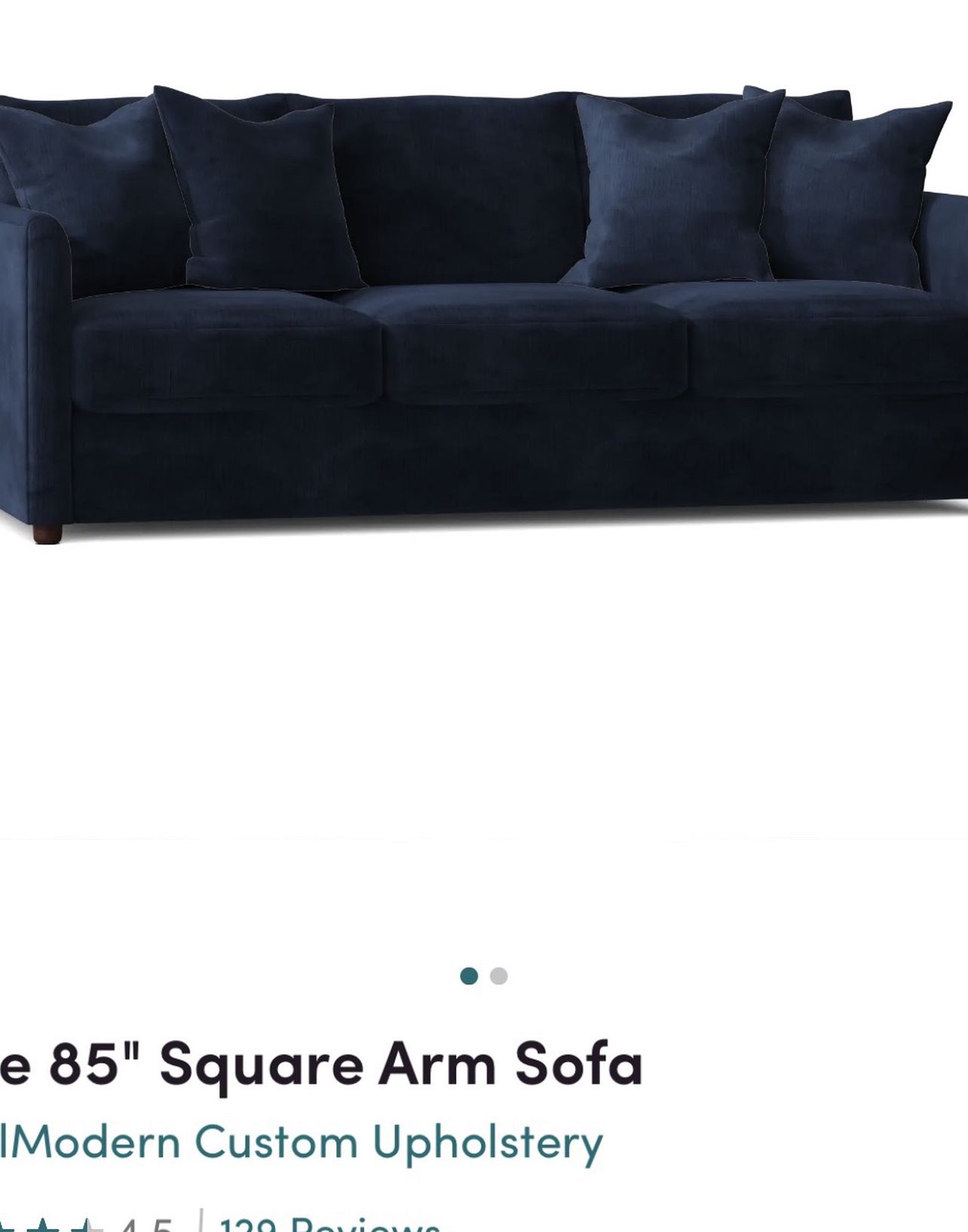 Alice 85” Square Arm Sofa