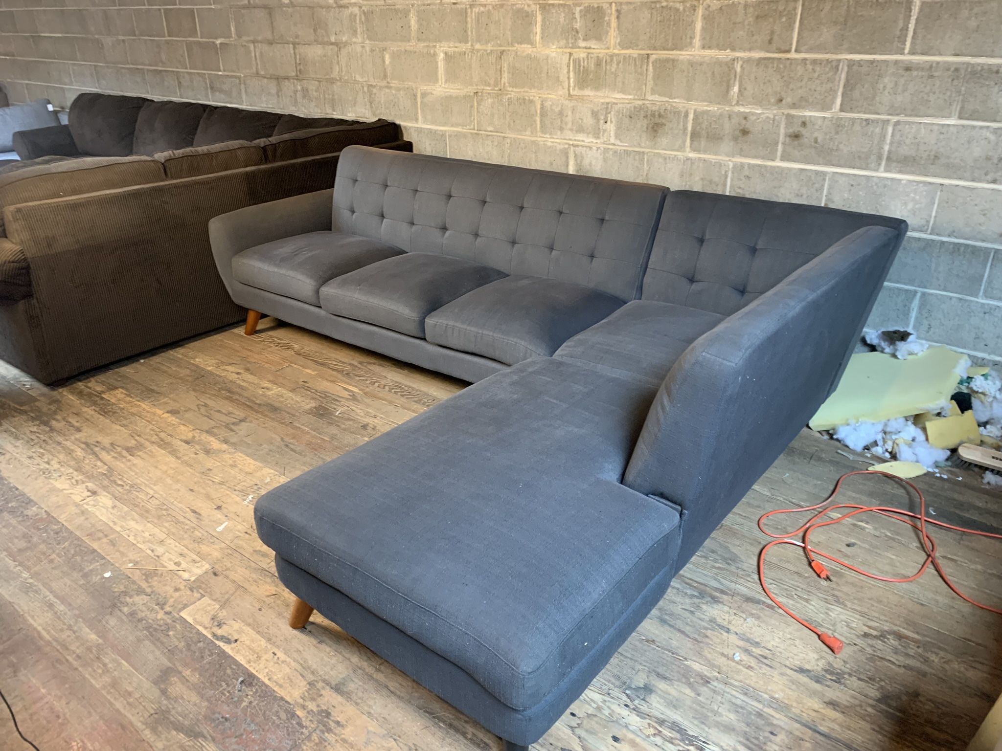 Grey L Shaped Sectional Couch “WE DELIVER”