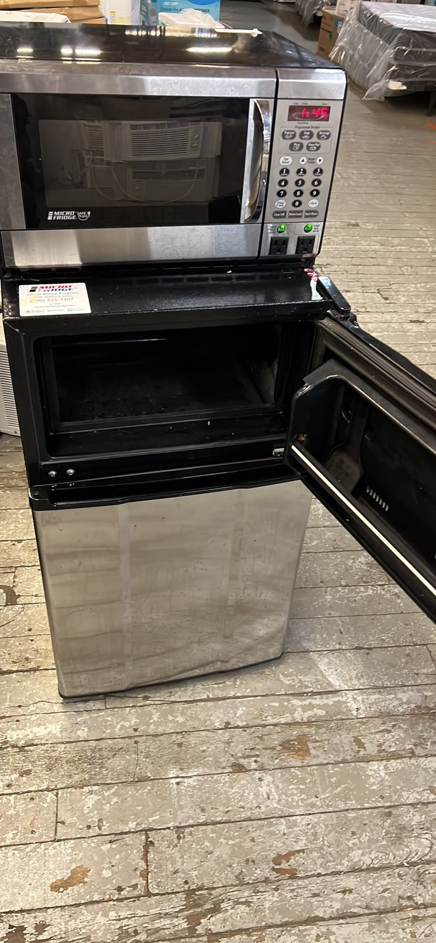Mini Double Door Fridge/Freezer Stainless Steel