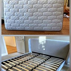 Newer King Ashley Microfiber Platform Bed Frame w/ King SpringAir Brand 13" Mattress 