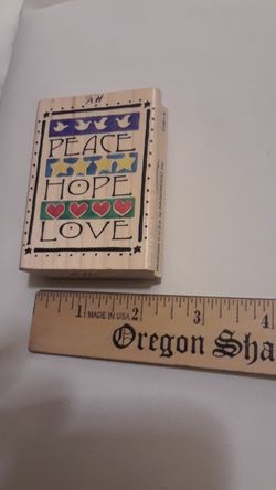 Peace and love stamp