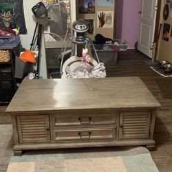 Grey Wood Rising Coffee Table 