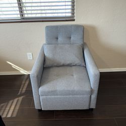  27in Grey Sofa Bed with Adjustable Recliner 