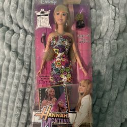 Disney Hannah Montana Memorable Moments Doll Miley Stewart w/flower dress.