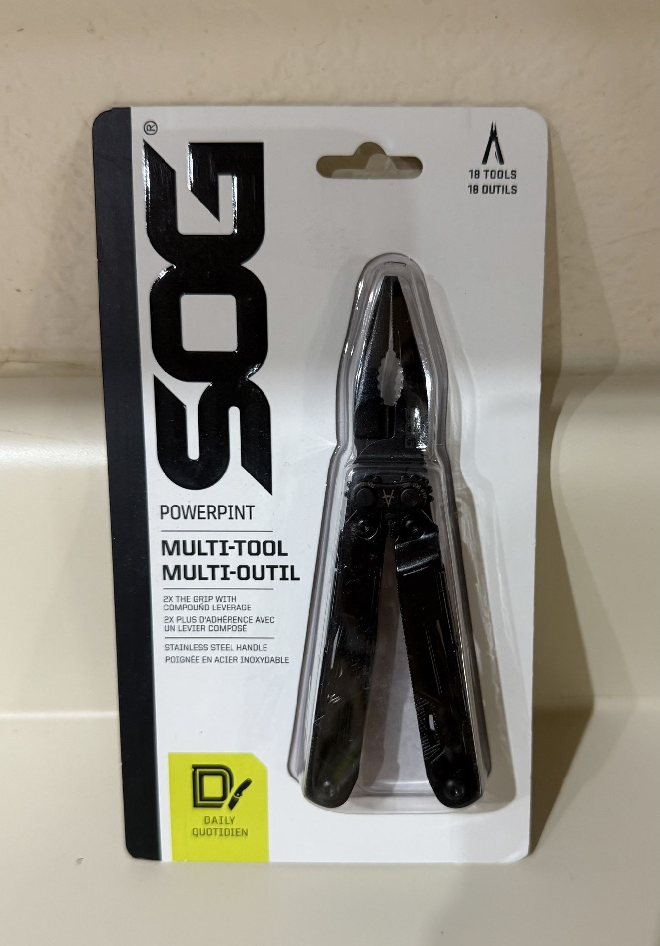 SOG PowerPint Mini Compact Black Stainless Steel Pocket Multi Tool 18