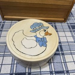 Vintage Boothe Ceramic Granny Core Goose Shaker Box