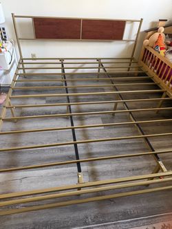 King Bed frame and bed mattress
