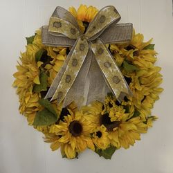 Sunflower handmade Wreath