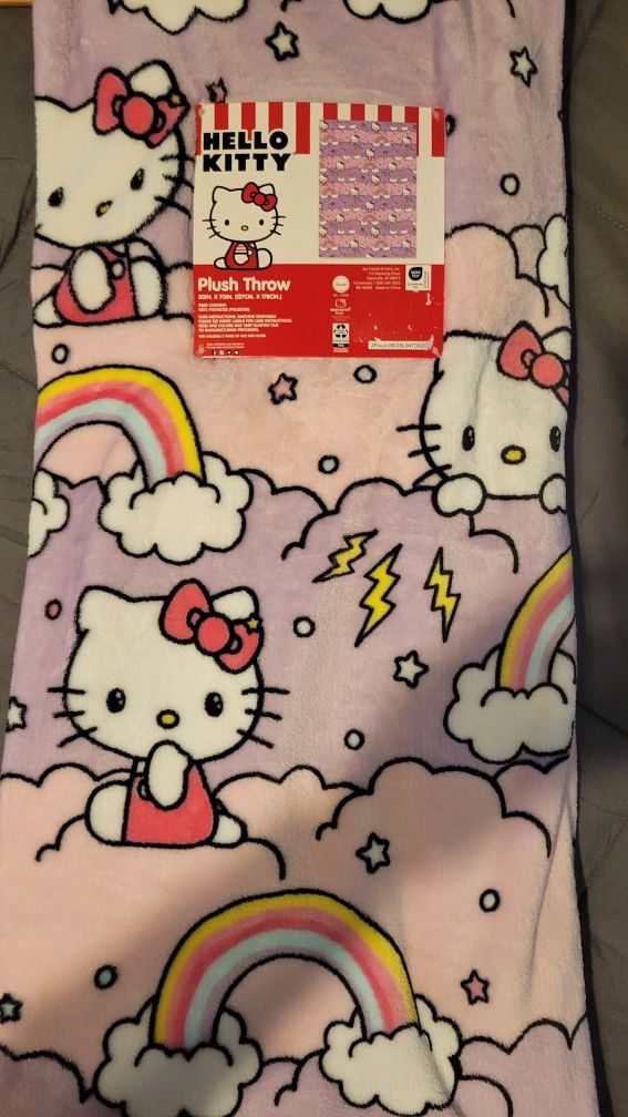 Purple Hello Kitty Blanket 