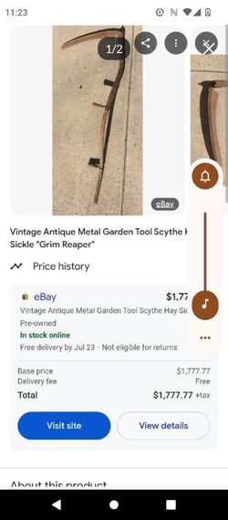 Vintage Grim Reaper Scythe