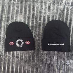 Black Chrome Hearts beanie