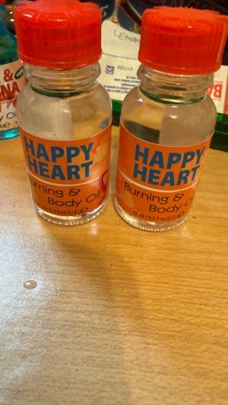 Happy Heart Burning And Rubbing Oil