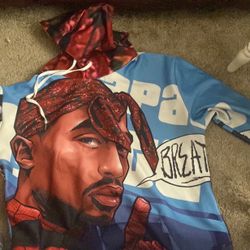 2Pac Spider-Man Graphic Jacket Blue And Red For Men And Women