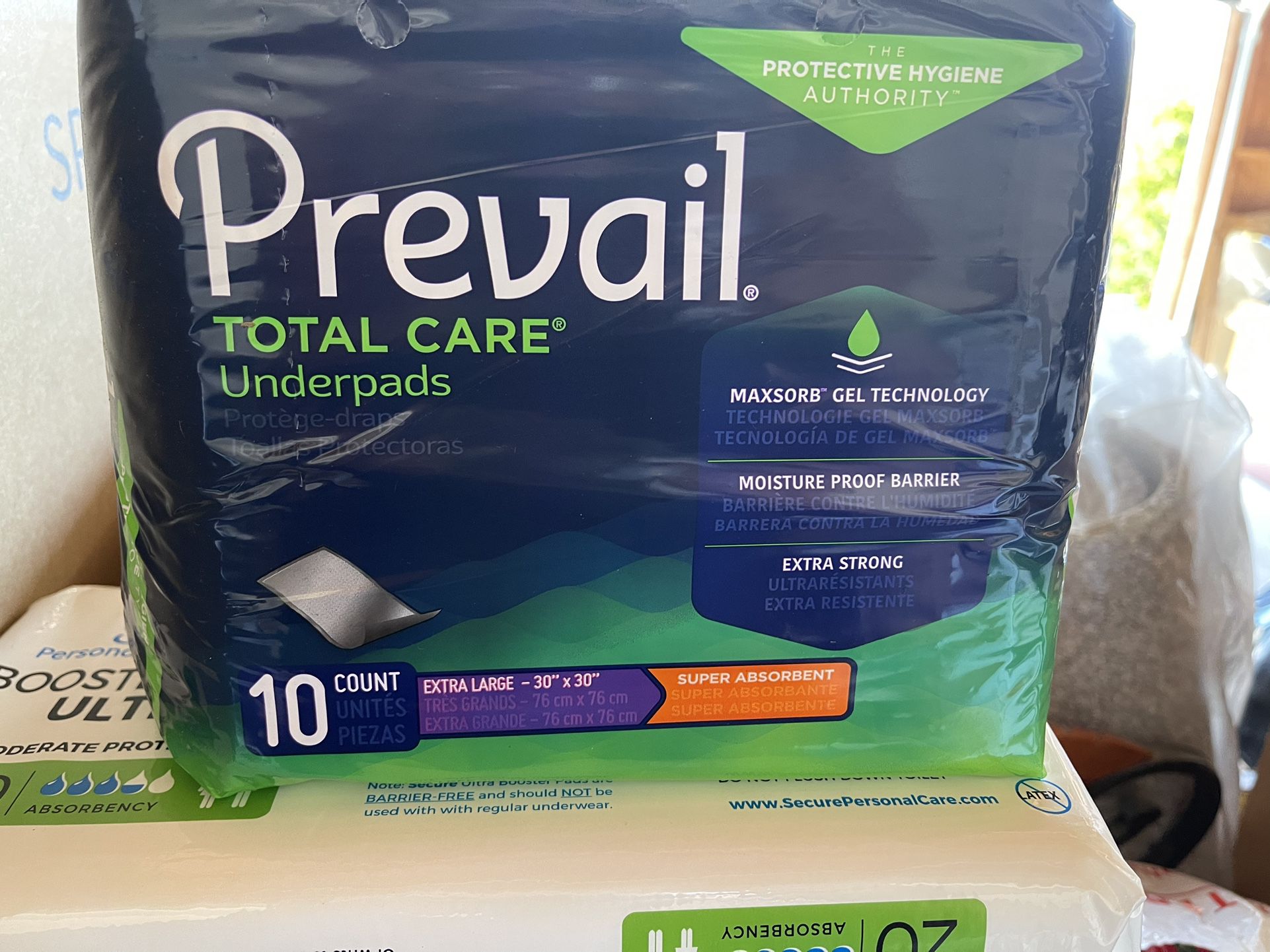 Prevail Total Care Underpads 