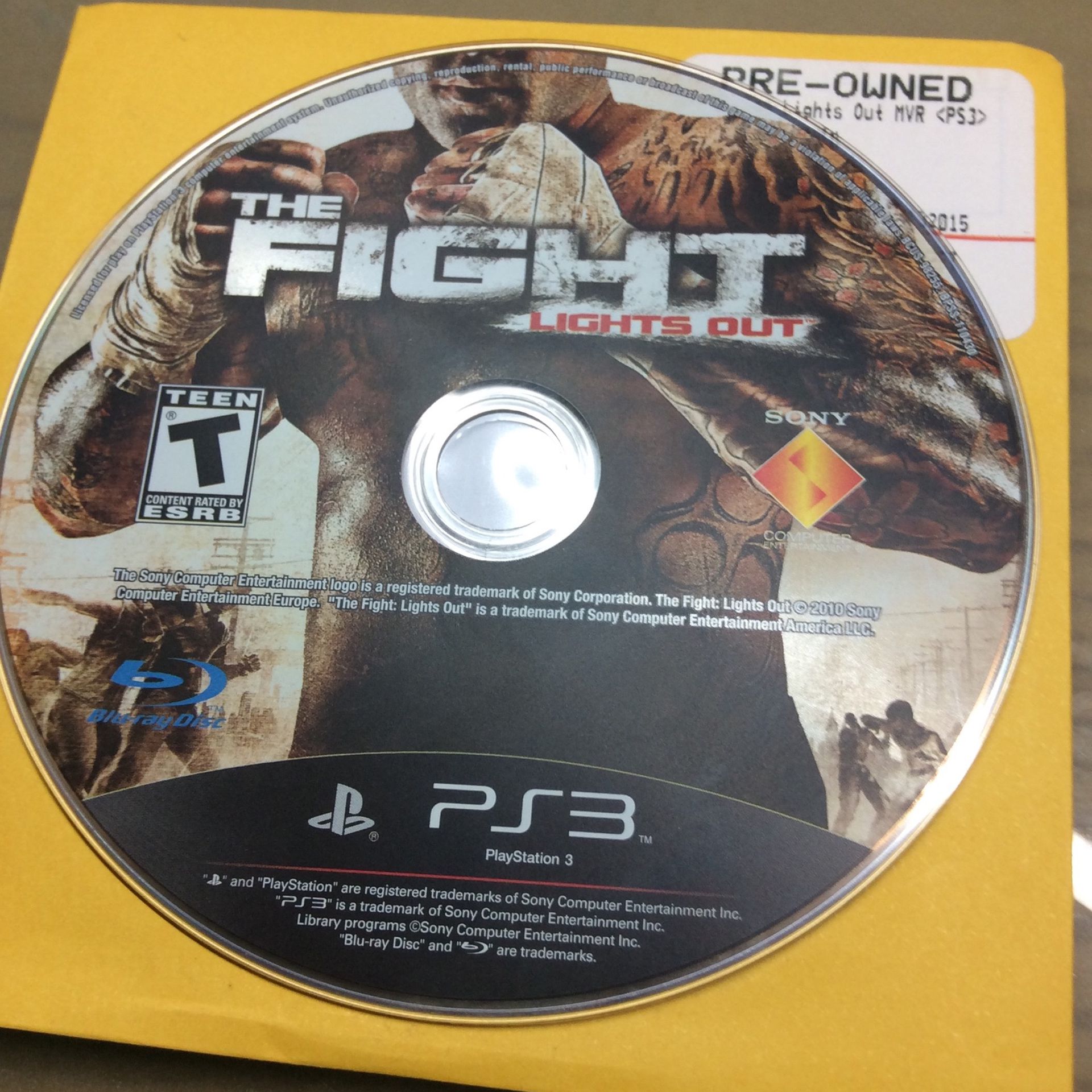 Ps3 The Fight Lights Out