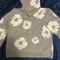 grey denim tears hoodie authentic