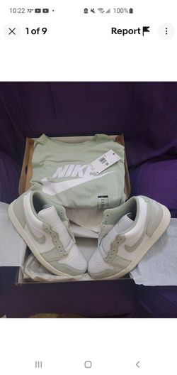 New w/box Men's Air Jordan 1 Low SE Seafoam Green Men's 12 With New Nike Men's Seafoam Green T-Shirt