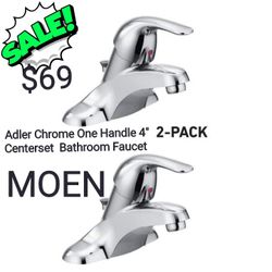 MOEN

Adler Chrome 3 Hole One Handle 4-in Centerset WaterSense Bathroom Faucet with Drain and Deck Plate in Chrome

