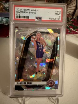 2024 Panini WNBA Prizm Cameron Brink RC Ice Rookie #143 Sparks PSA 9 