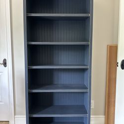 Wood Navy Tall Bookcase 