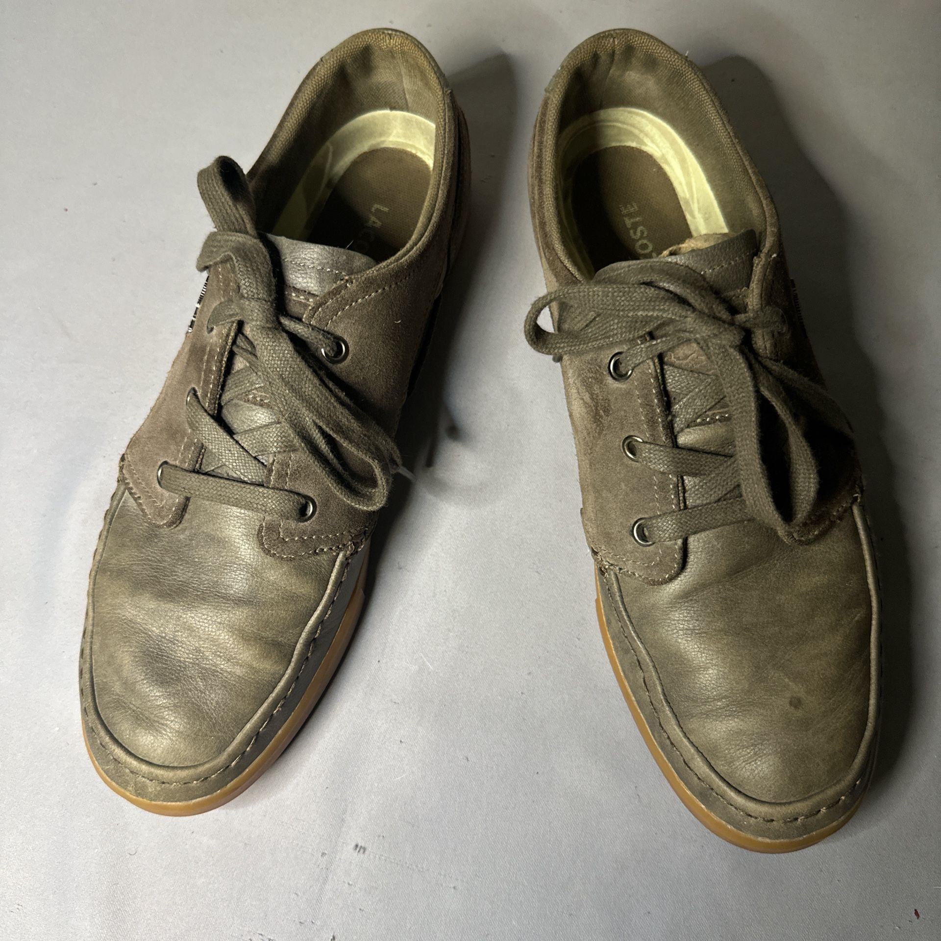 Lacoste Dreyfus AP Men's Sport Casual Black Leather Brown Shoes Size 10.5