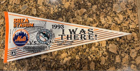 1993 NY Mets vs Florida Marlins Inaugural Series Pennant