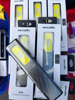 ❤️$7❤️ Pocket-Sized 800lm Aluminum Body LED Flashlight - USB-C Rechargeable Mini EDC Torch with Magnetic Base, Laser, Dual-Beam Work Light, Built-In B