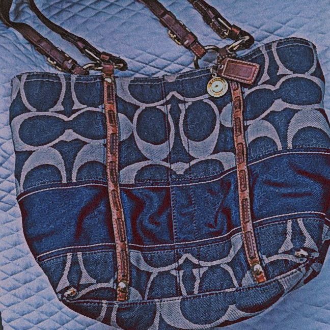 Coach legacy Jacquard Denim Tote for Sale in Houston, TX - OfferUp