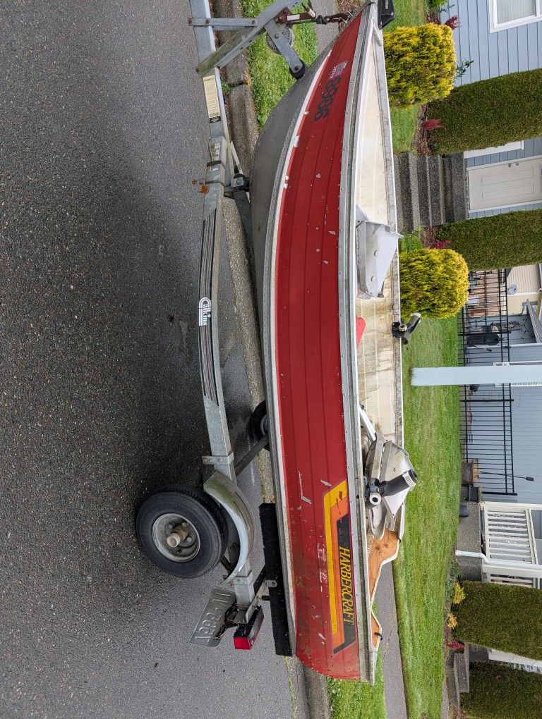 2 Man Boat With 5 Hp Nissan And Trailer