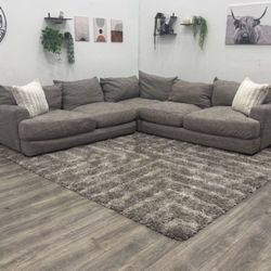 Grey Sectional Couch - Free Delivery 