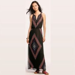 NWT - Old Navy - Black Geometric Maxi Dress